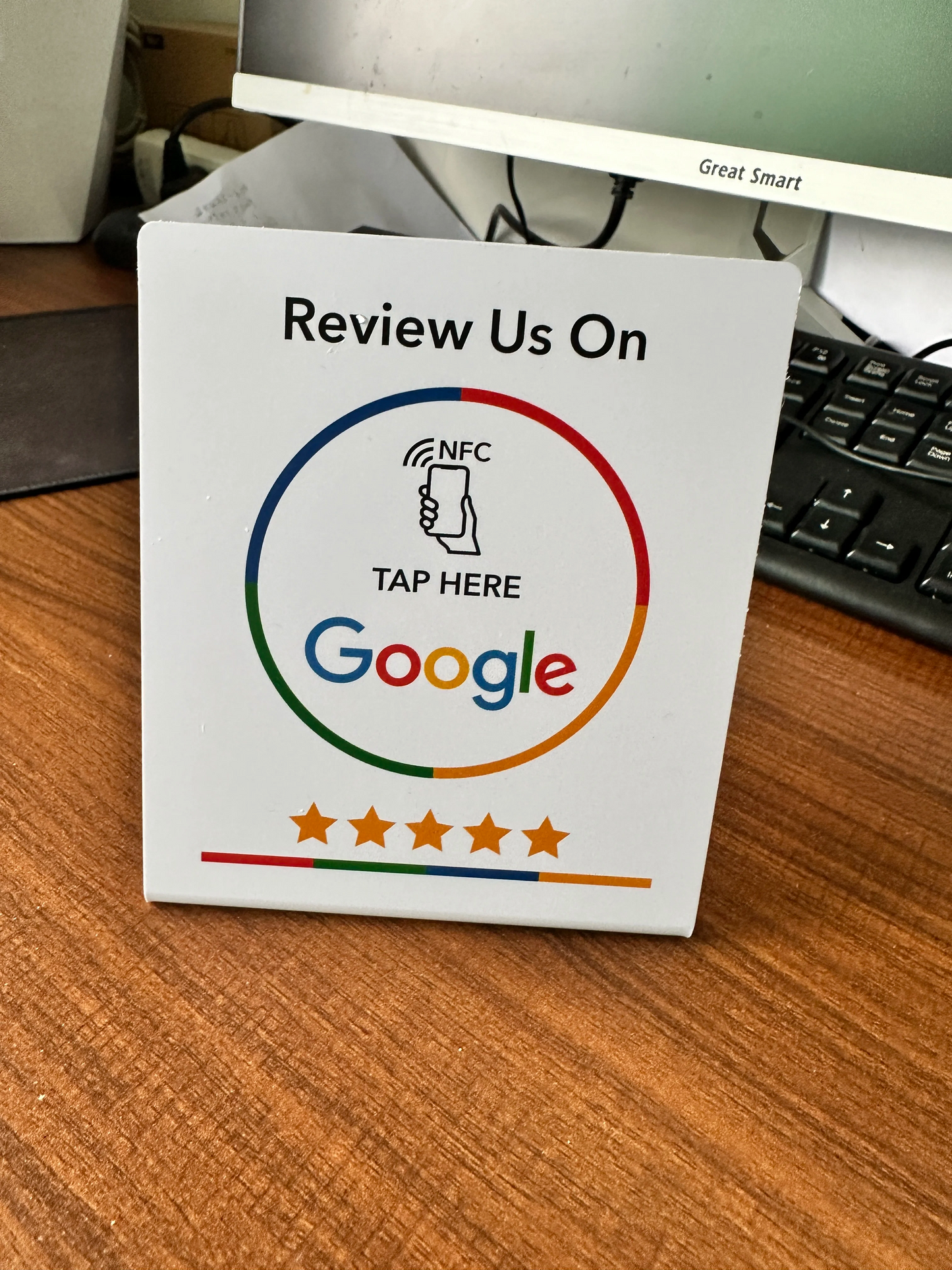 NFC Google Reviews Card